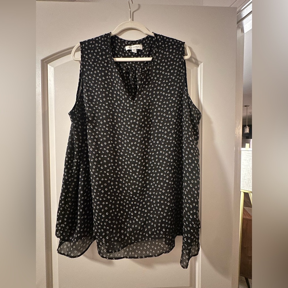 Black and White Polka Dot Blouse